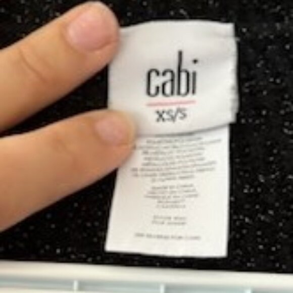 Cabi Black Rib Knit Sparkly Oversized poncho XS/S - Picture 3 of 9